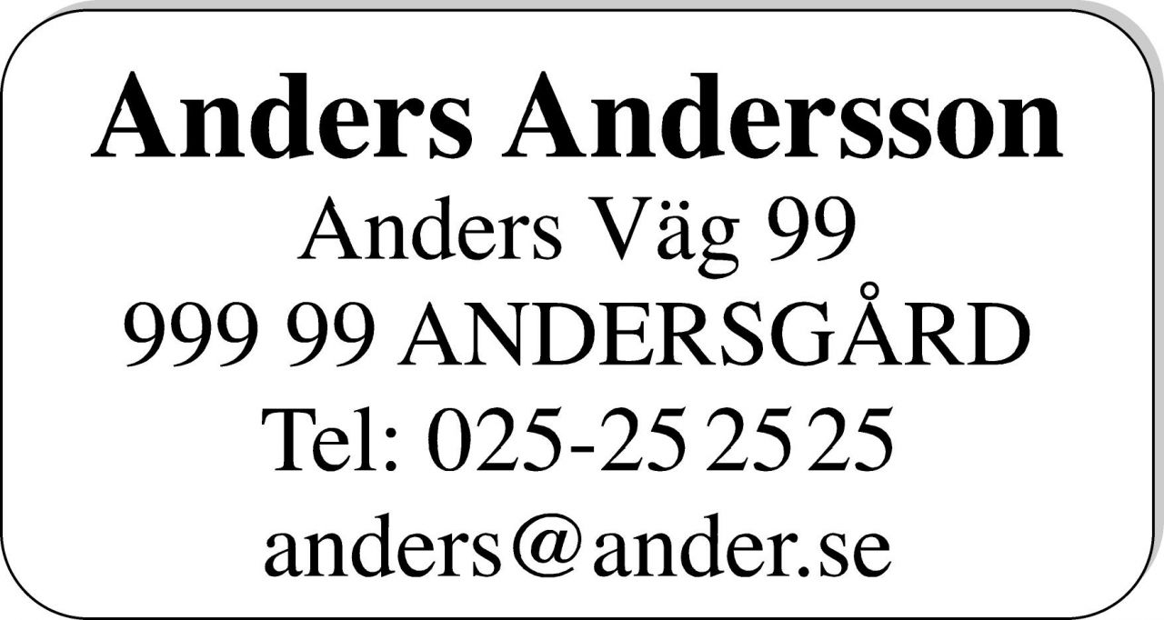 Pappersetiketter